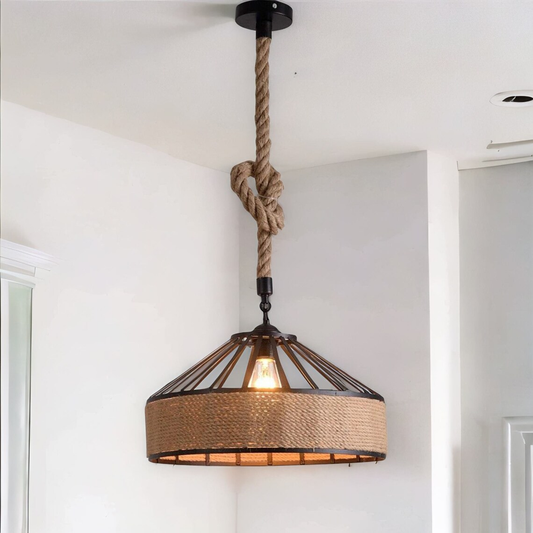 Lampe suspendue corde de chanvre lumière plafond suspension ~ 1536