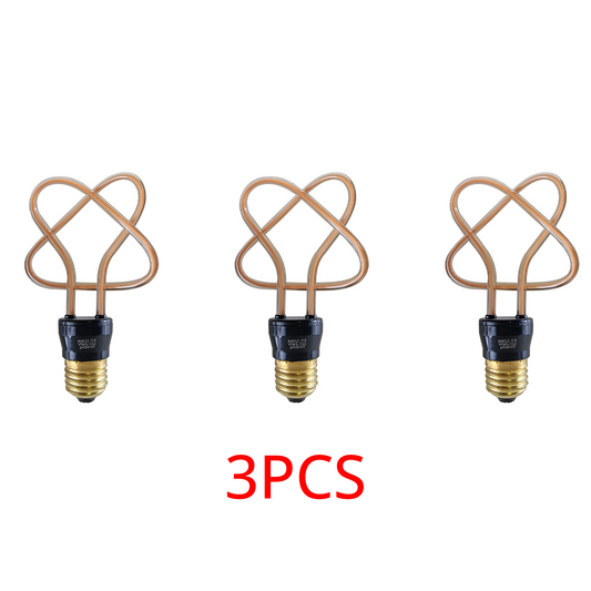 Lot de 3 lampes industrielles décoratives Vintage LED à Filament souple E27, 8W, ~ 1008