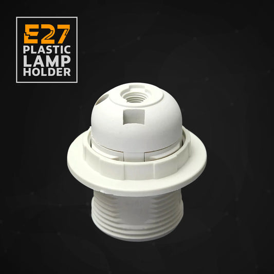 Support de douille suspendue pour ampoule E27, vis Edison, support de lampe en plastique blanc ~ 4366