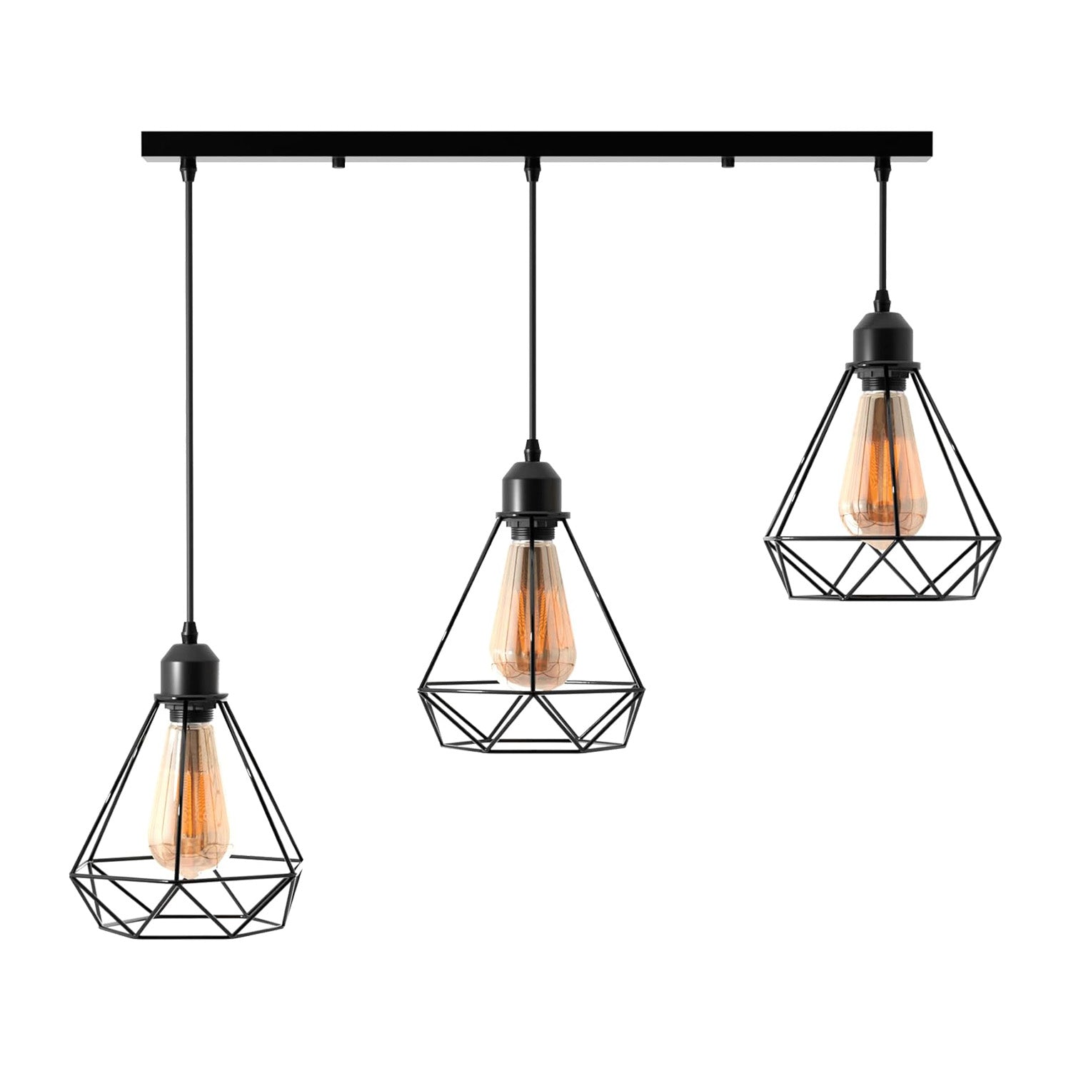 black industrial ceiling pendant lights