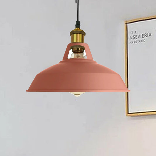 Abat-jour moderne de couleur rose, Style rétro industriel, pendentif de plafond en métal, abat-jour ~ 2559