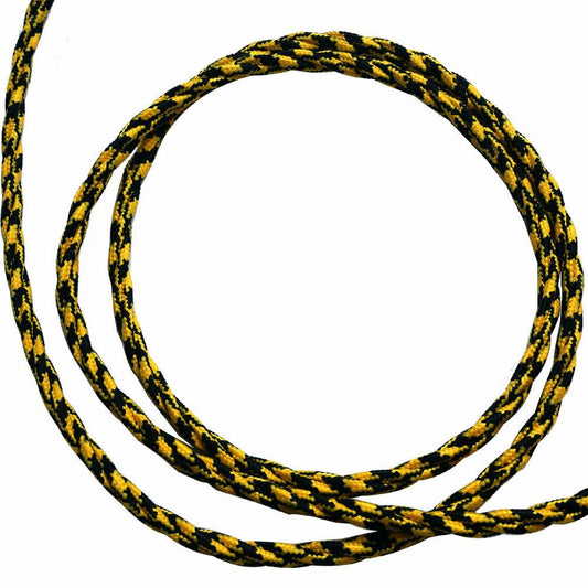 Câble électrique flexible jaune et noir tressé en tissu torsadé à 2 conducteurs de 10 m ~ 4887