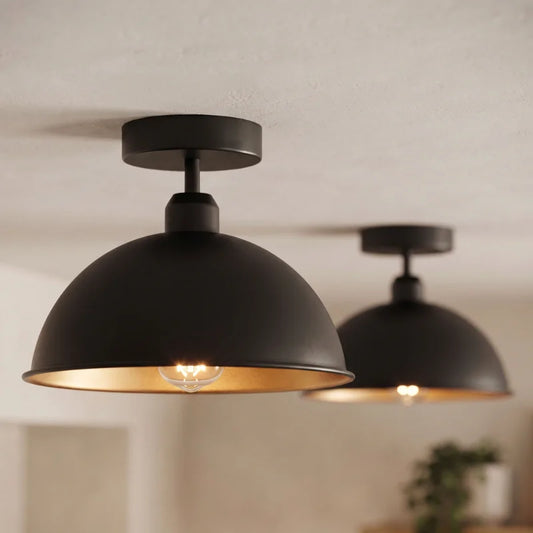 LEDSone Plafonnier Industrial Gastro adapté à toutes les hauteurs de plafond Forme en dôme ~2313