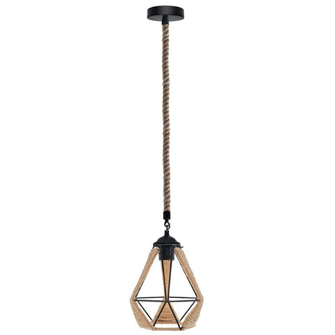 Lampe suspendue en corde de chanvre, Vintage, rétro, industriel, Loft, ~ 4587 