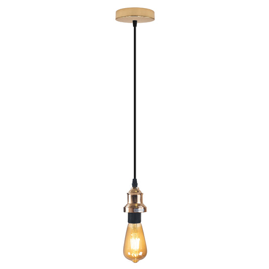 Luminaires industriels en or français, Base E27, pendentif avec câble de 95cm, ensemble d'éclairage ~ 4456