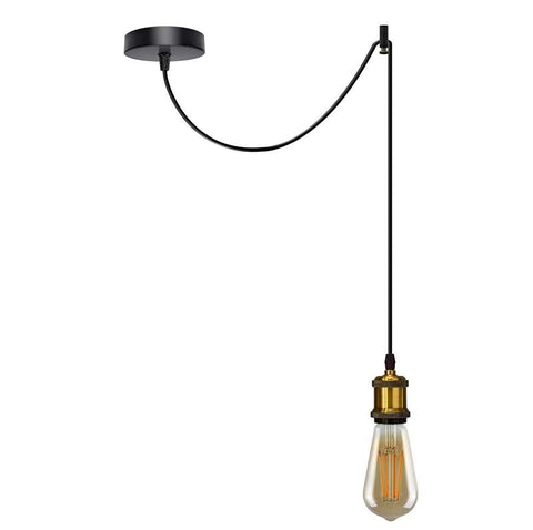 Support de lampe à suspension E27, Style industriel Vintage, plafond en laiton jaune, raccord ~ ​​4909 
