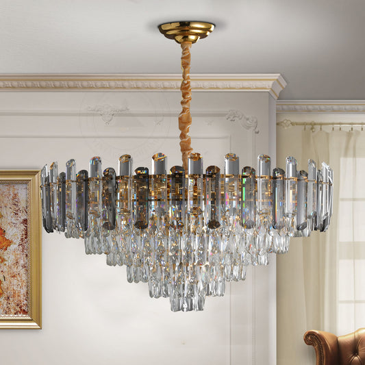 Lustres de plafond ronds en cristal modernes avec lampe suspendue en cristal ~ 4802 