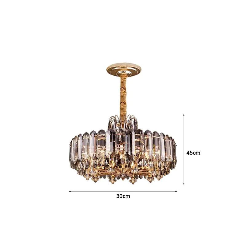 tiered crystal chandelier for living room