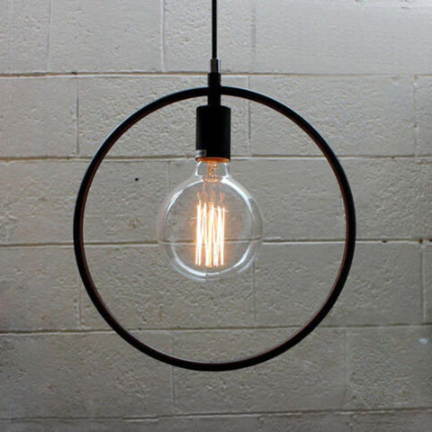 Abat-jour de lampe suspendue de plafond en fil de forme circulaire ~ 3181