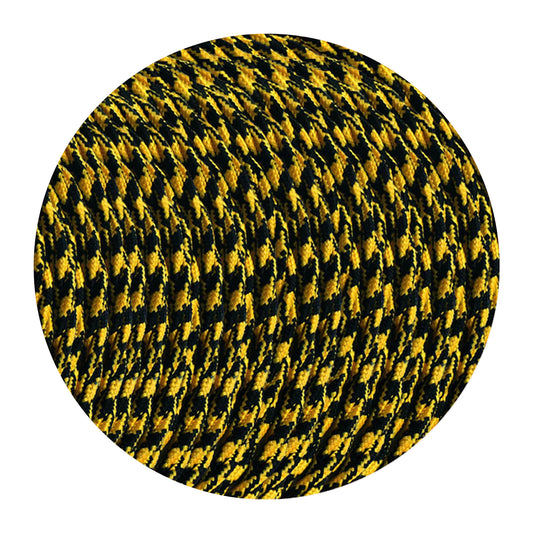 Câble électrique torsadé à 2 noyaux, tissu de couleur jaune et noir 0.75mm ~ 4885