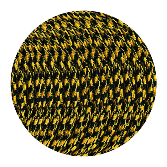 Câble électrique torsadé à 2 noyaux de 5m, tissu de couleur jaune et noir 0.75mm ~ 4886