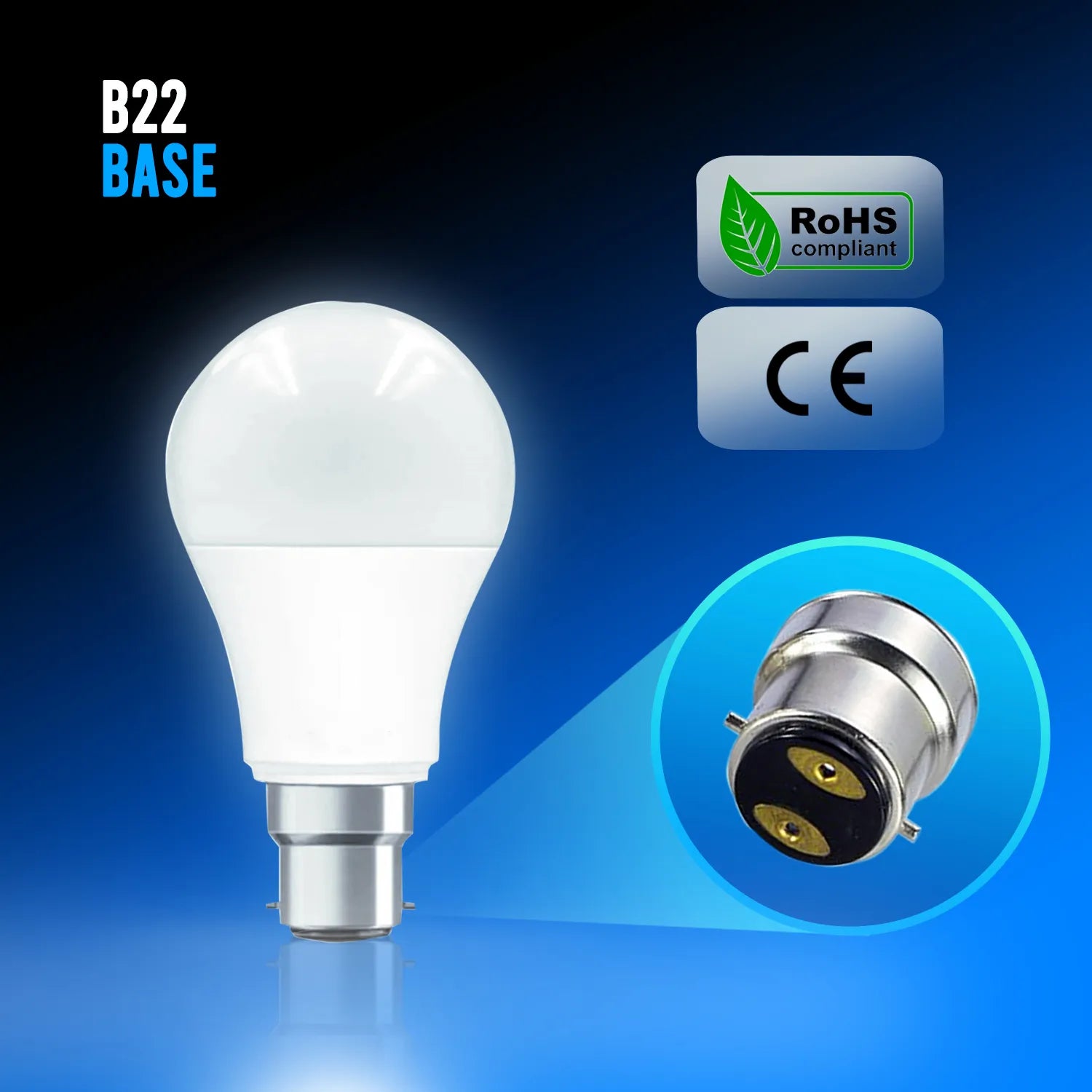 A+ White 9W B22 Screw GLS Light Bulbs 6000K