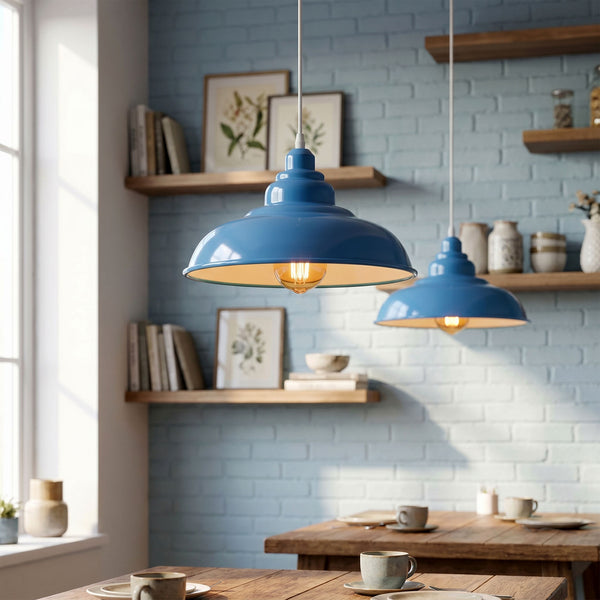 Suspension abat-jour vintage rétro en métal | E27