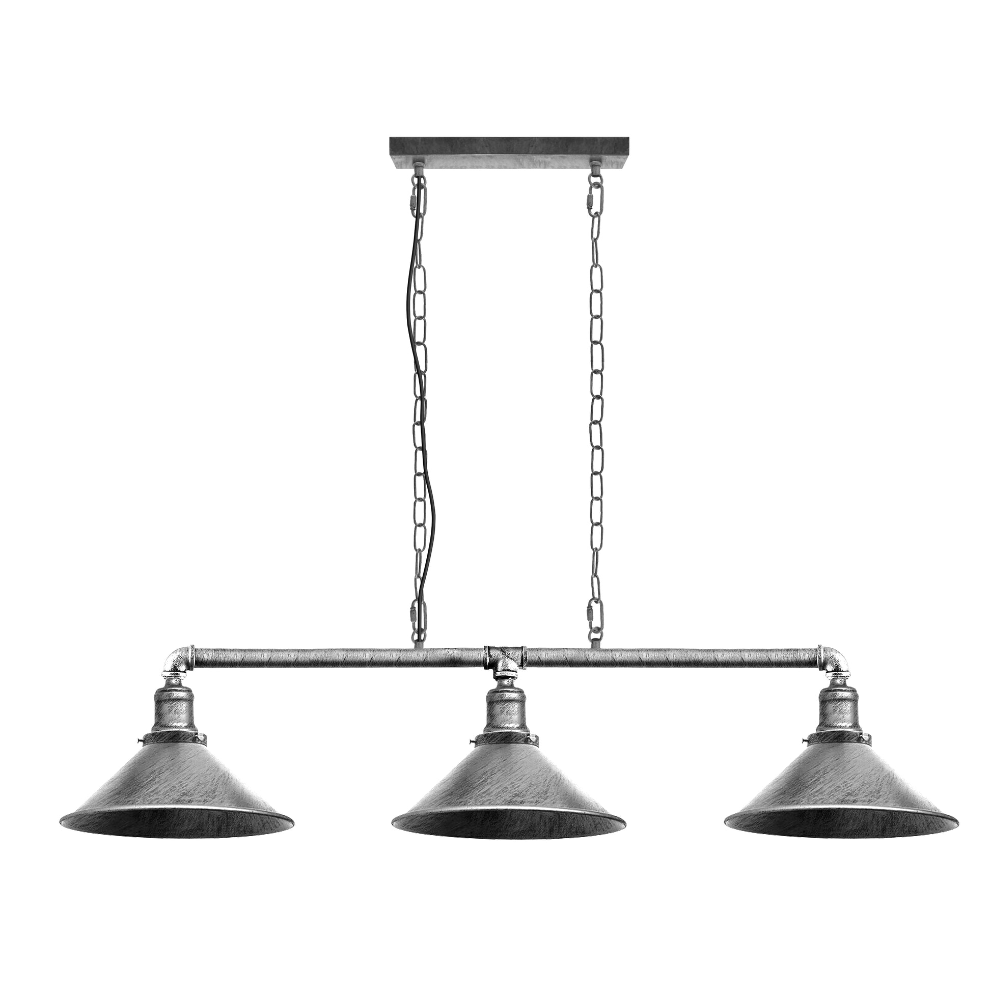 Suspension industrielle Steampunk 3 lampes 