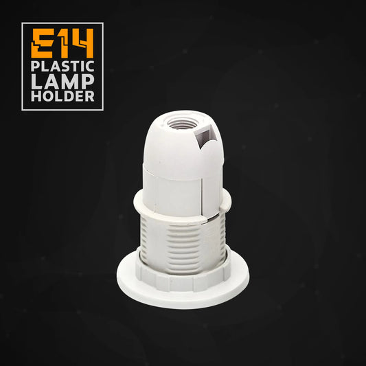 Douille E14, douille Edison, petite vis, support de lampe en plastique blanc ~ 4360