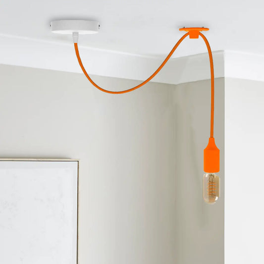 Lampe suspendue couleur unique en forme d'araignée, crochet Flex Swag ~ 4740