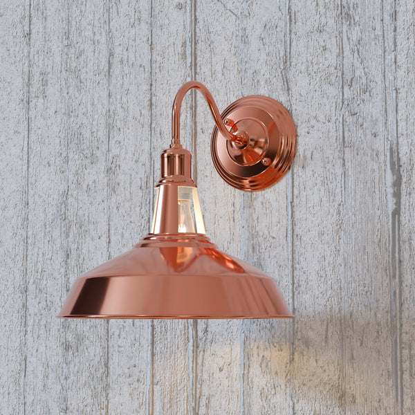 applique murale industrielle vintage avec desing en forme de cone