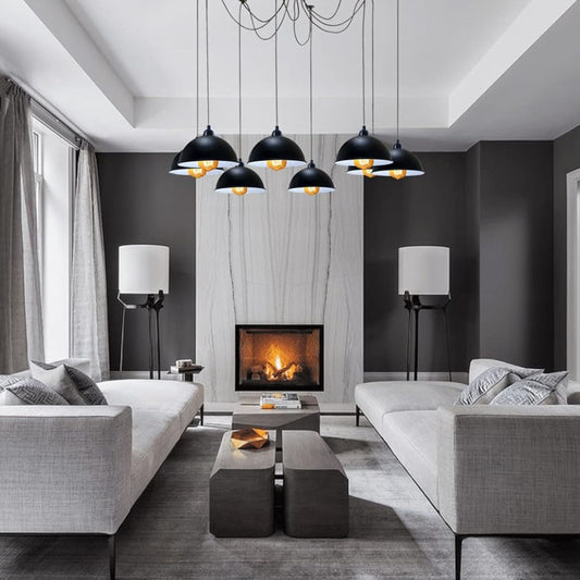 Suspension industrielle Spider à 8 têtes réglables, style vintage, araignée 2 m ~1728