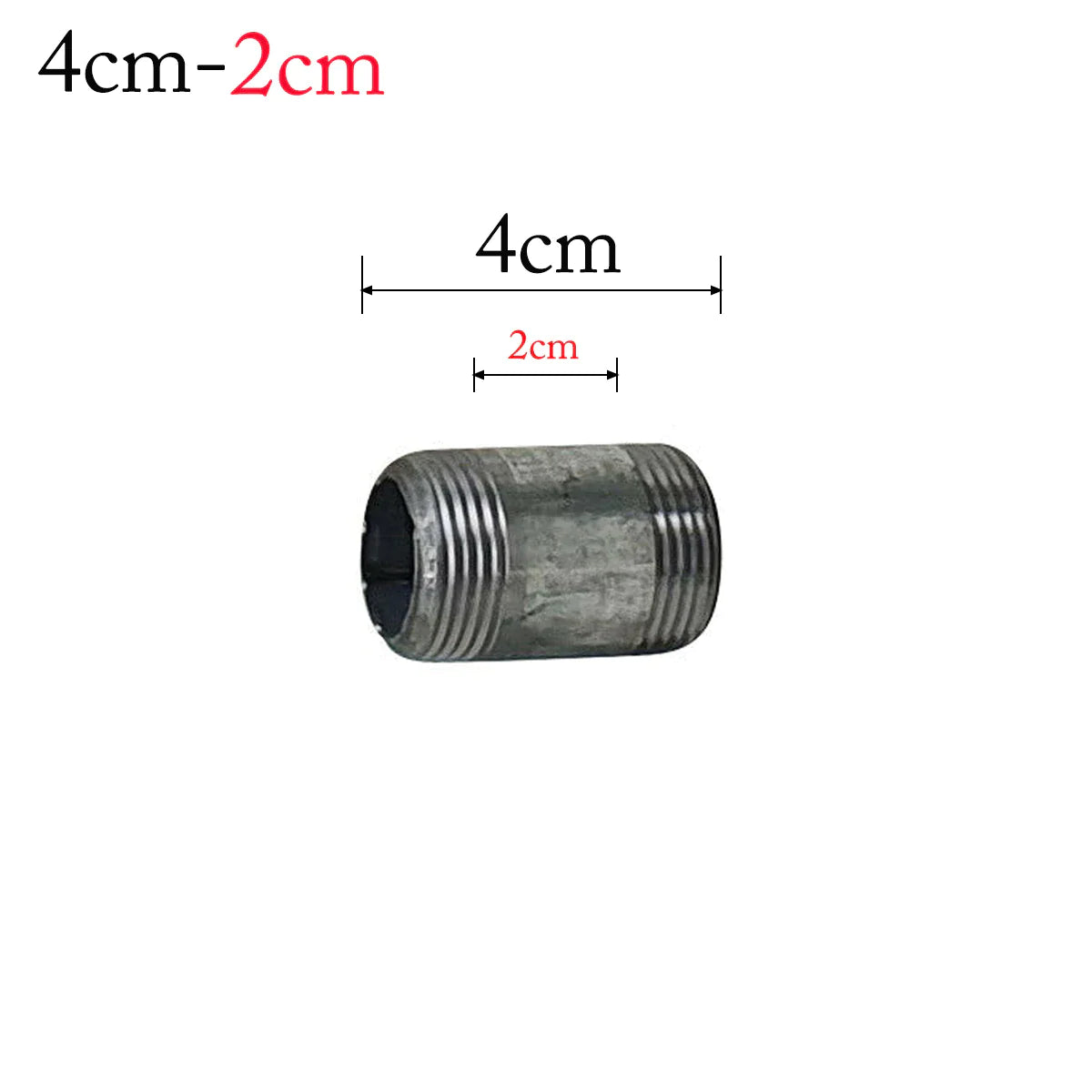 ¾ inch barrel nipple malleable Iron fitting Male BSPT 3/4in to Male BSPT 3/4in - Black Variable sizes from 2.5cm to 60cm~3632 - LEDSone UK Ltd