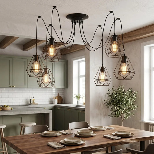 LEDSone Lustre Araignée Modulable 1 à 8 Lumières E27 ~1796