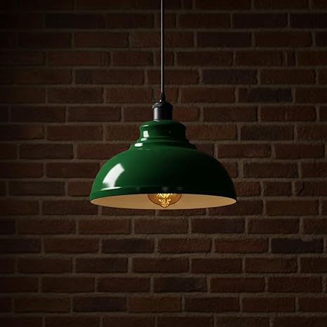 lampe suspension couleur vert vintage
