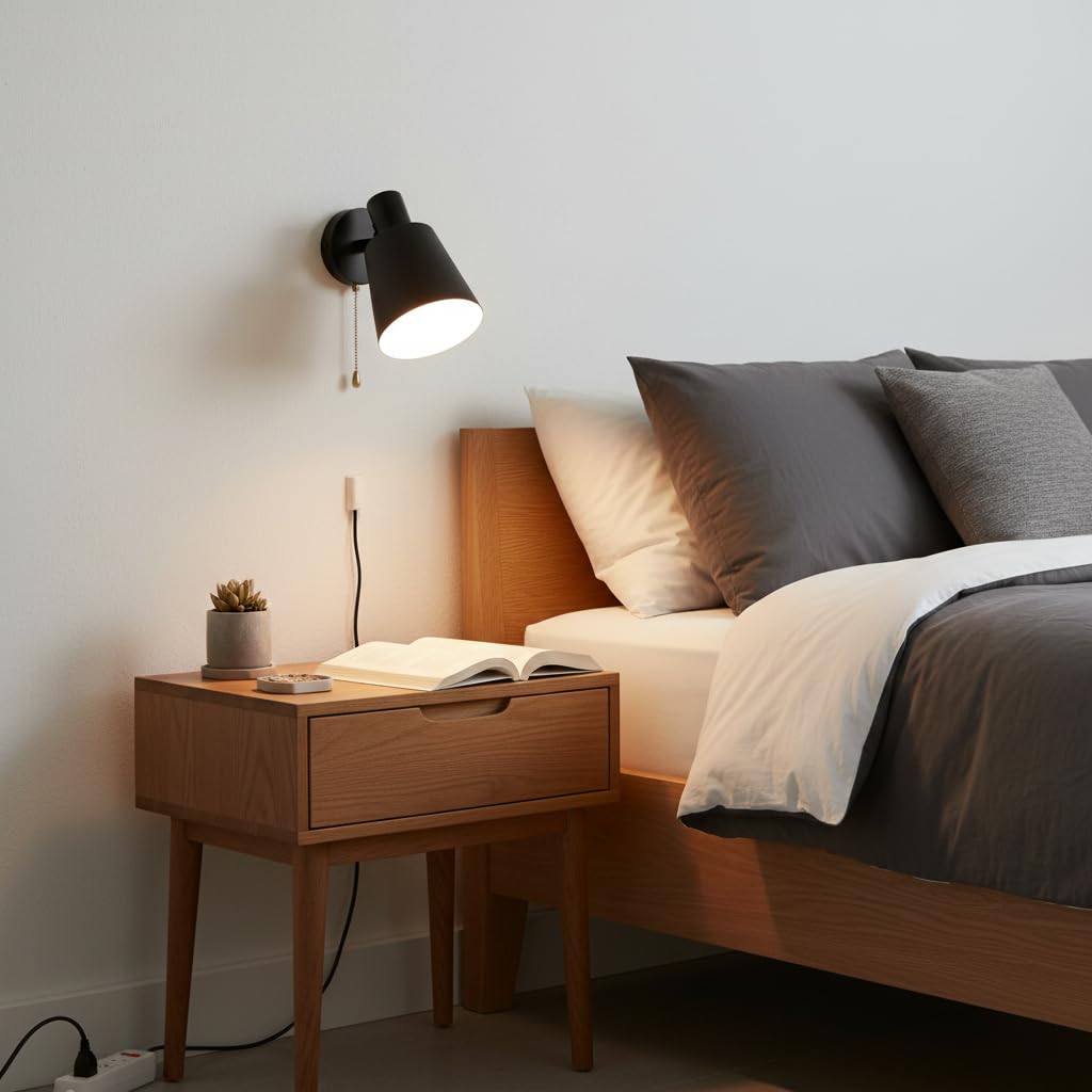 murale luminaire rotin jour