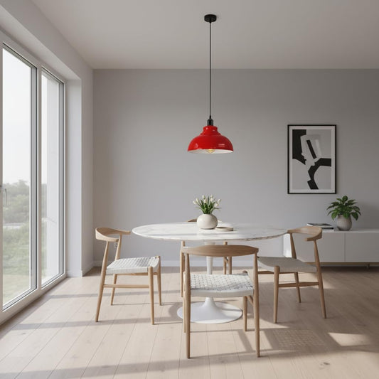 Suspension luminaire industriel vintage métal E27