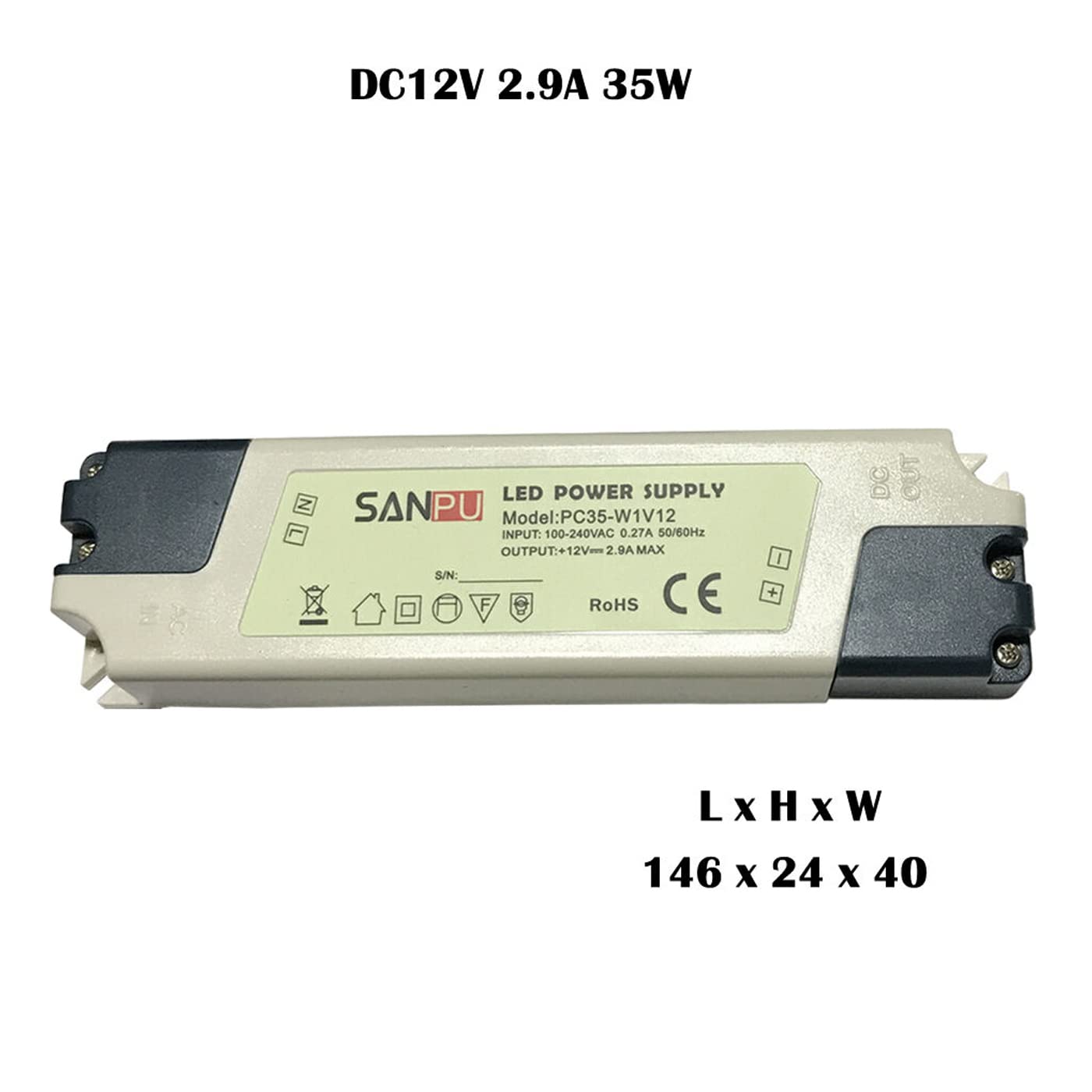 strips 12v 230v converter