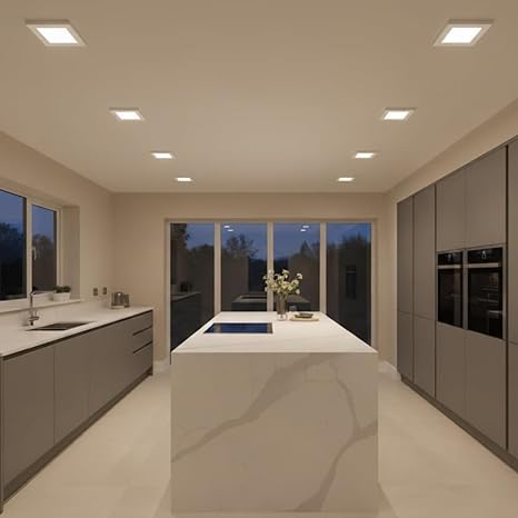 Downlight encastré carré LED blanc chaud brillant 5W-2529