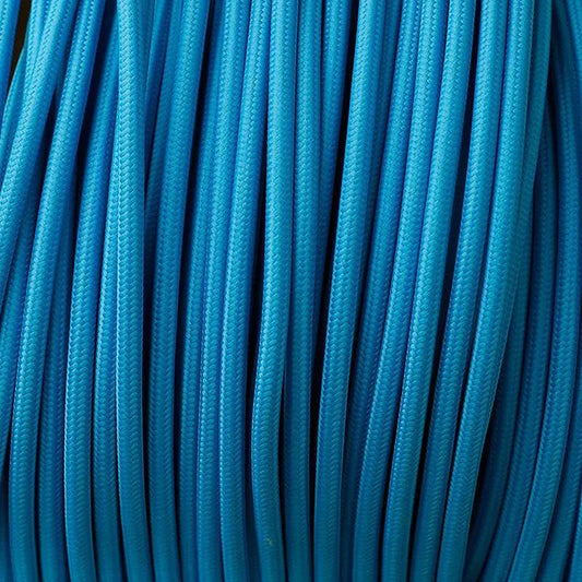 Câble flexible bleu clair en tissu tressé Vintage rond à 3 conducteurs de 5 m, 0.75mm ~ 4576