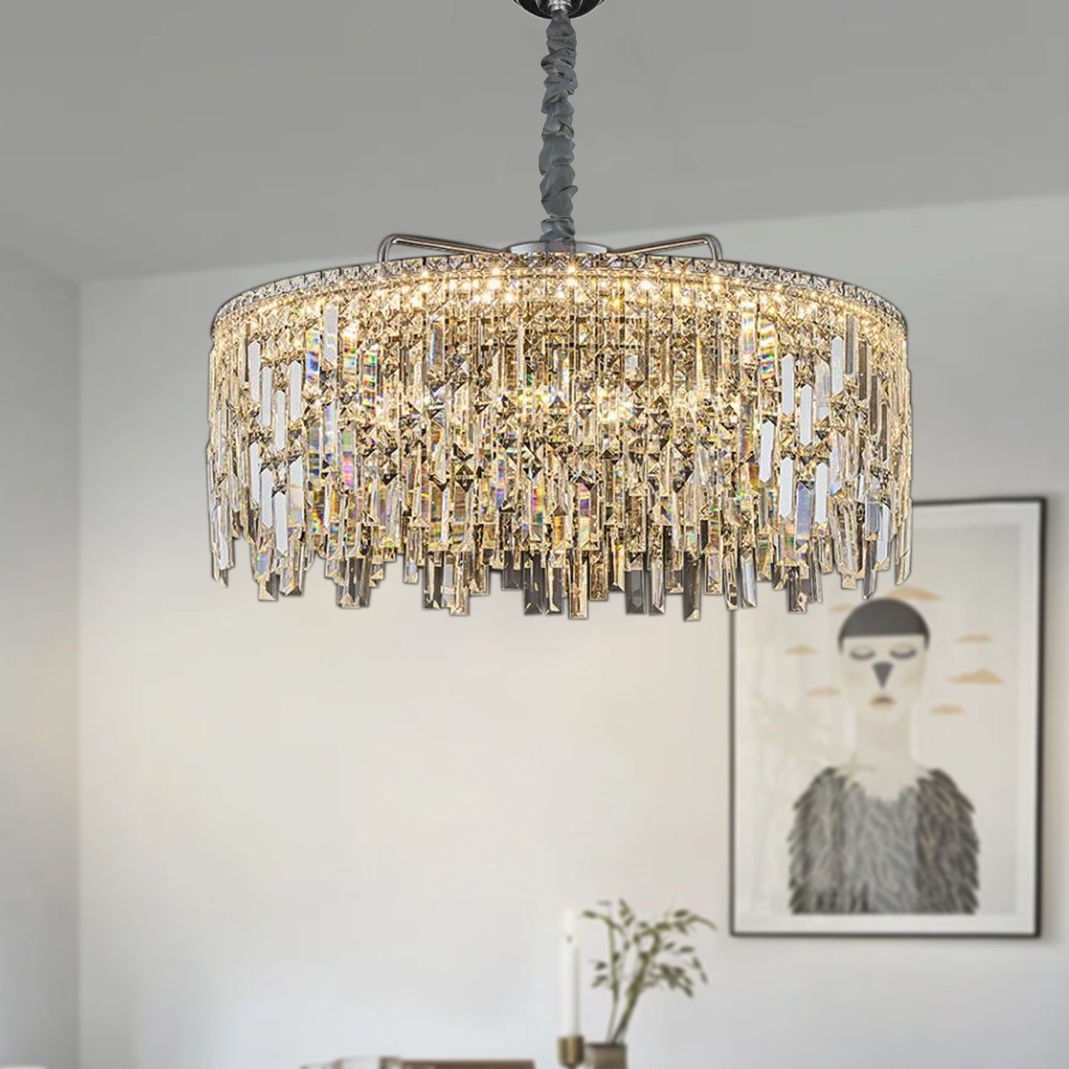 Crystal Drop Chandelier