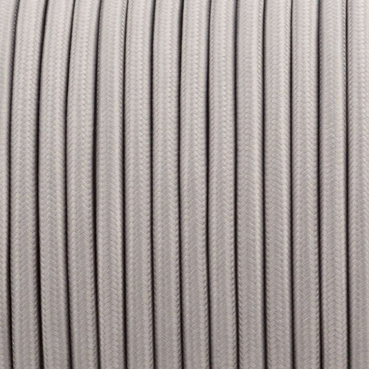 Câble flexible gris en tissu tressé vintage rond à 3 conducteurs 0,75 mm ~ 3040
