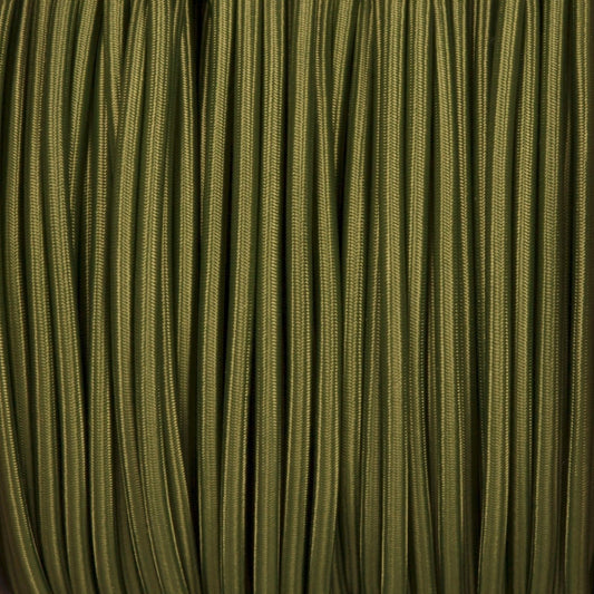 Câble flexible vert armée en tissu tressé vintage rond à 3 conducteurs 0,75 mm ~ 3184