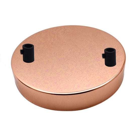 Rosace de Plafond Cylindrique 120mm — Kit 2 Sorties pour Suspensions Multiples ~1511