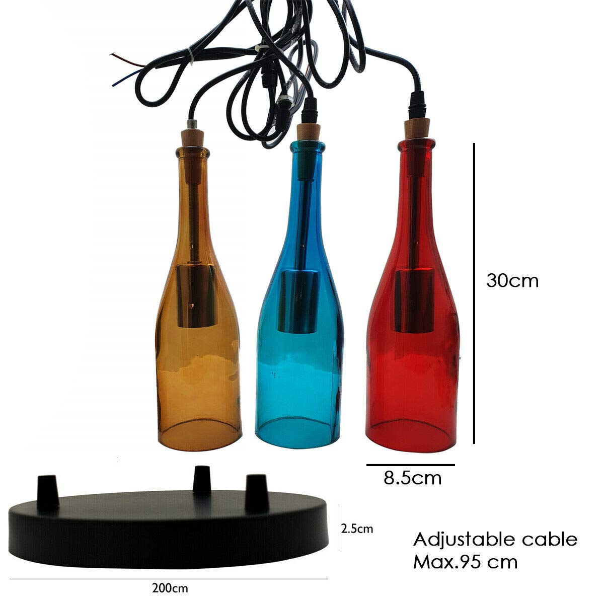 led pendant bottle-shaped