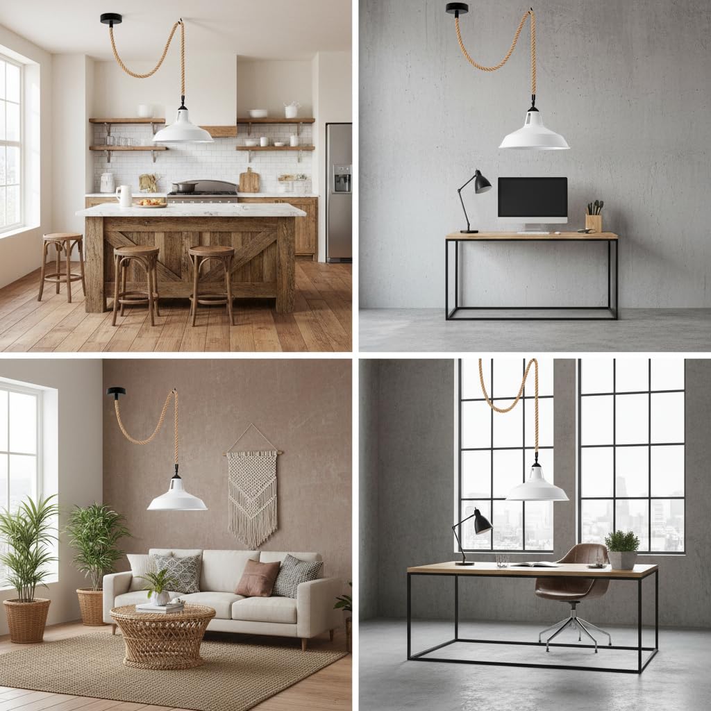 lustre chanvre pour restaurant vintage