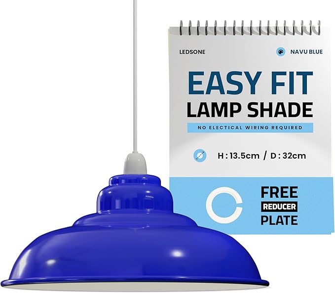 lampe intérieure bleu métal