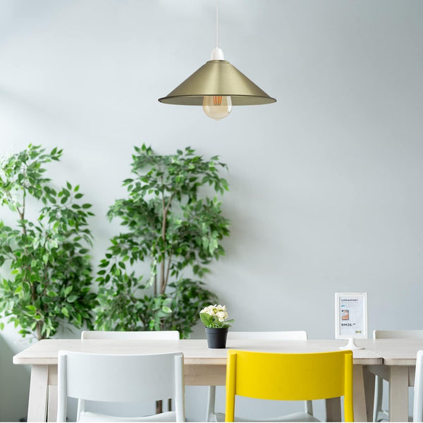 22cm Abat-jour Suspension Industriel en Métal Forme de Cône LEDSone FR