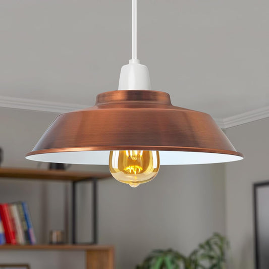LEDSone Abat-jour Rétro en Métal 22 cm - Design Industriel pour Suspension et Plafonnier ~ 2325