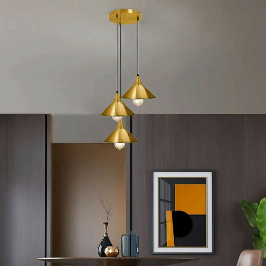 Plafonnier Industriel Chromé 3 Têtes E27 Style Loft