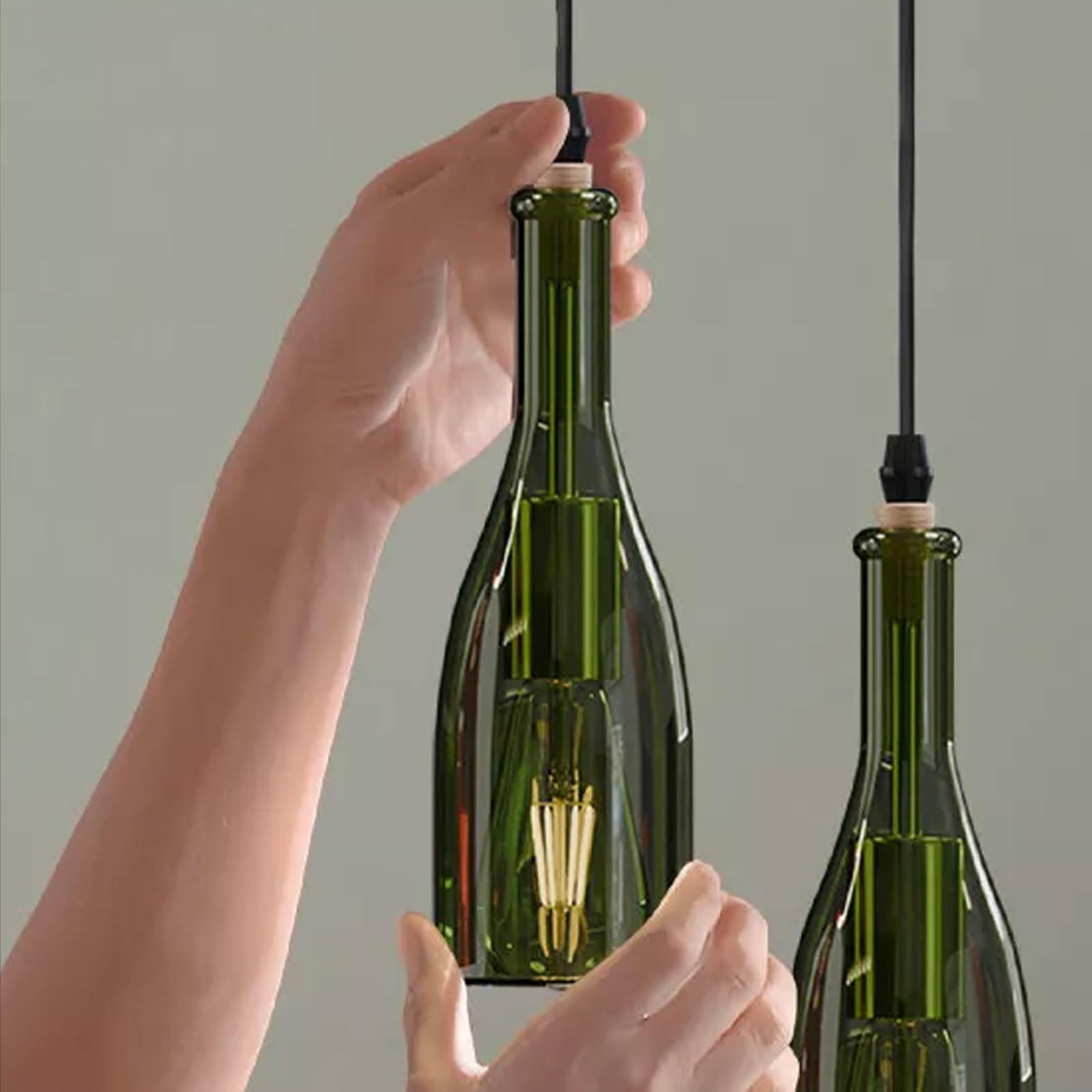 led pendant bottle-shaped