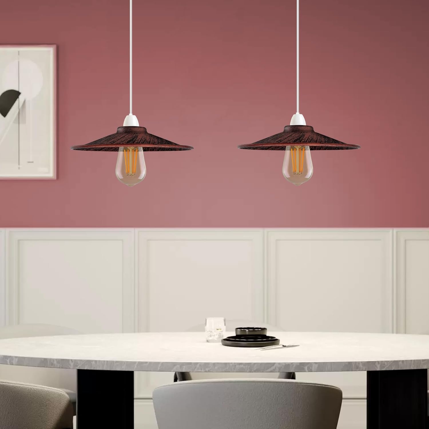 abat-jour remplacement universel, abat-jour plat plafonnier, shade plafonnier 40mm