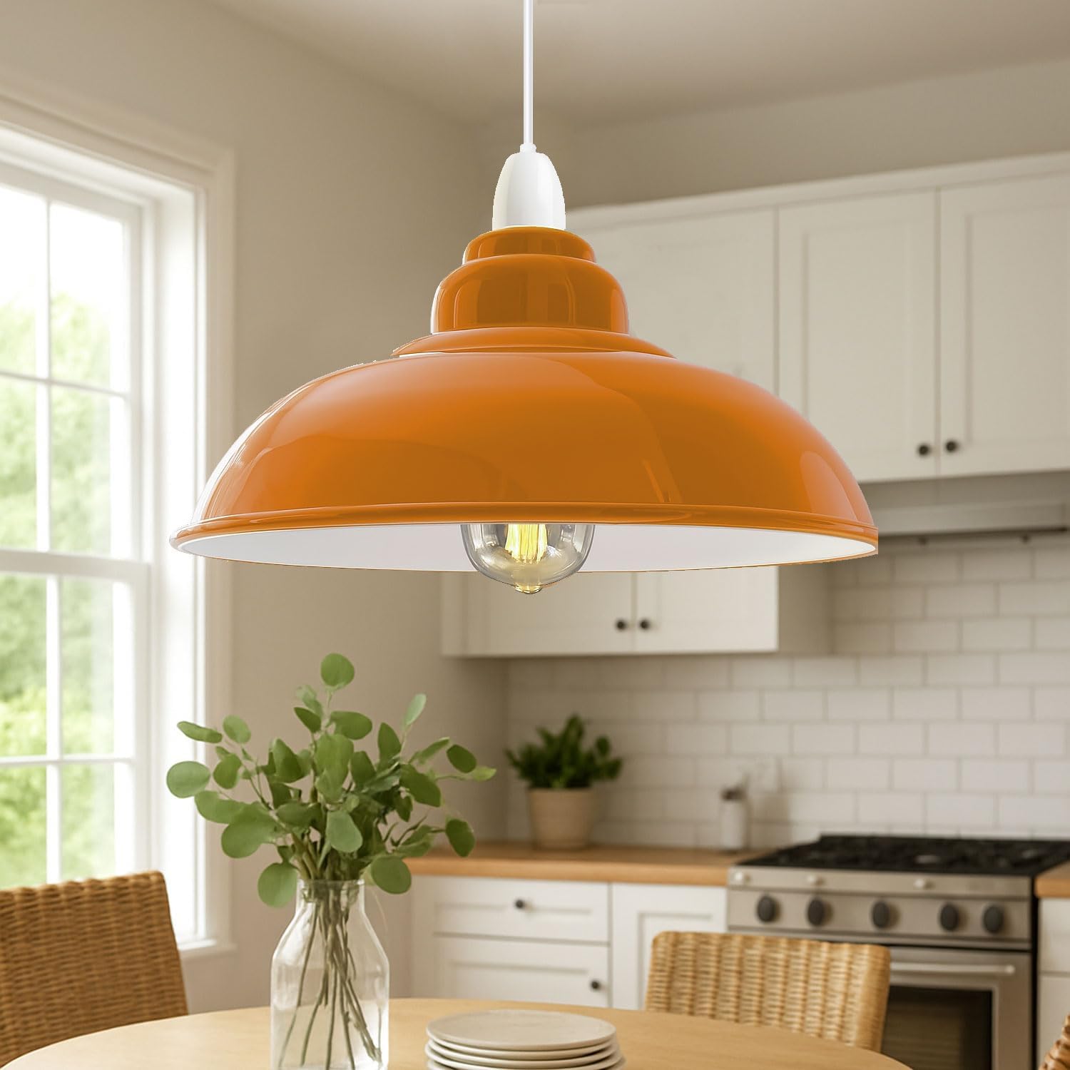 abat-jour industriel orange