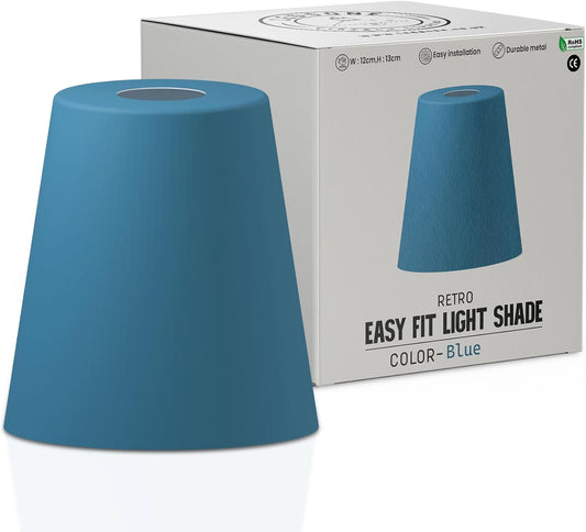 Abat-jour moderne en métal couleur bleu ajustement facile ~ 2241