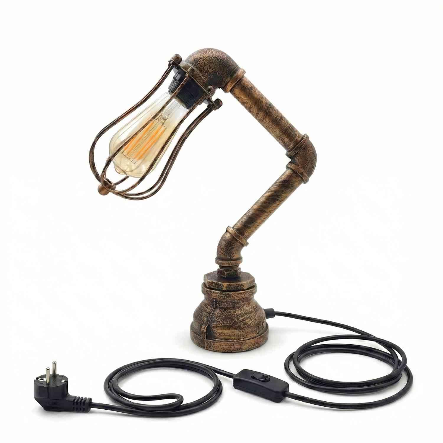 e27 lamp with table steampunk
