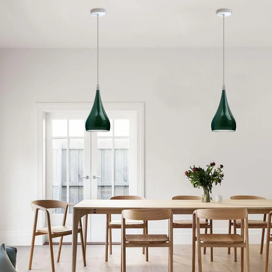 LEDSone Suspension Luminaire Vintage Goutte d'Eau Métal E27 - cuisine salon salle à manger chambre ~2200