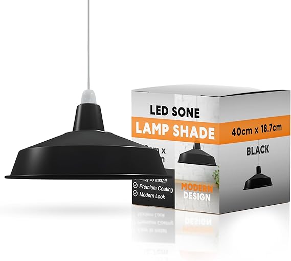 abat jour lampe noir