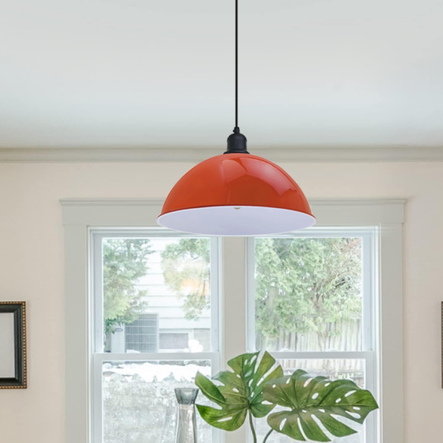 Orange Dome shade ceiling pendant Lights for living room