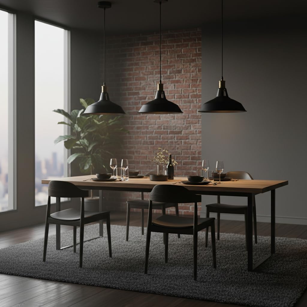 Suspension luminaire noir avec câbles réglables de 100cm.