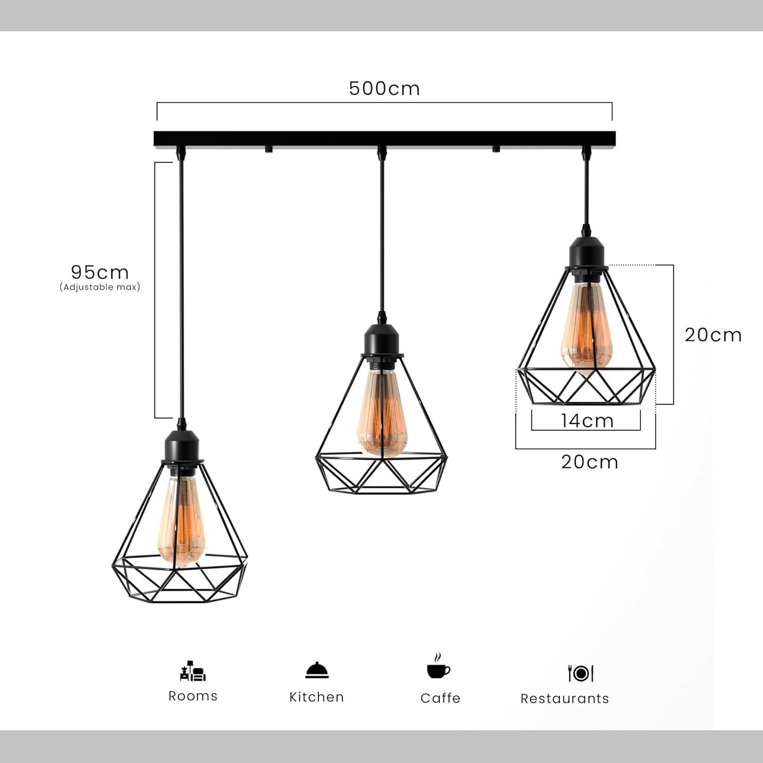  3 way ceiling pendant light 